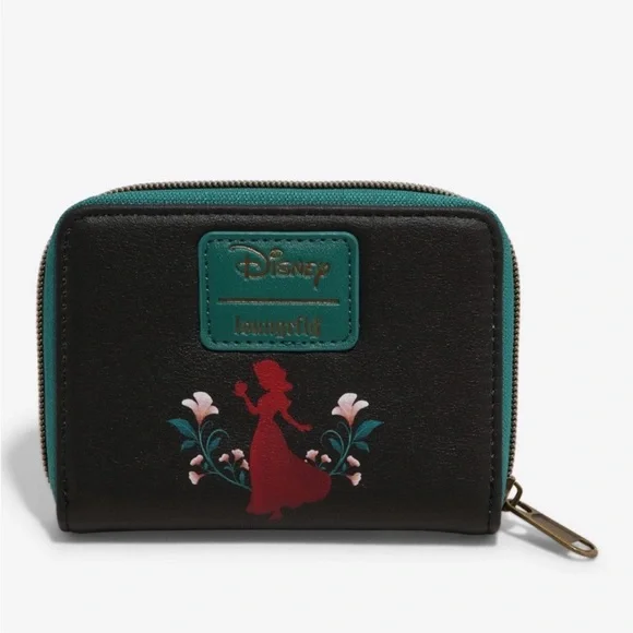 Loungefly Snow White and The Seven Dwarves Floral Apple Zipper Wallet NWT - Picture 3 of 3